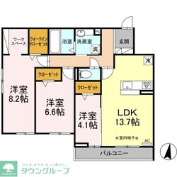 リヴェール的場の物件間取画像